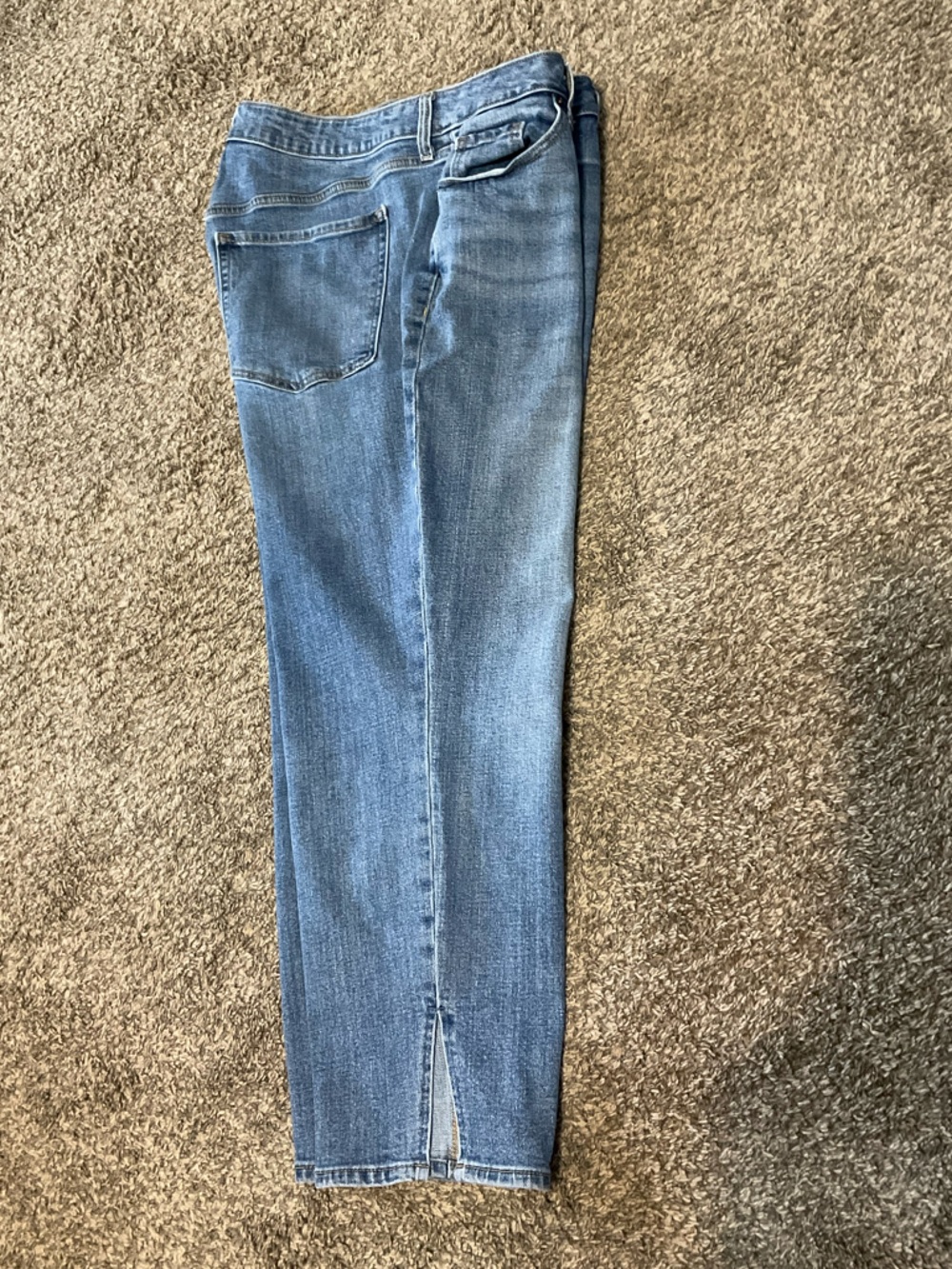 Old Navy O. G. Straight High-Rise Cropped Side Split Jeans Size 20 - Picture 3 of 7